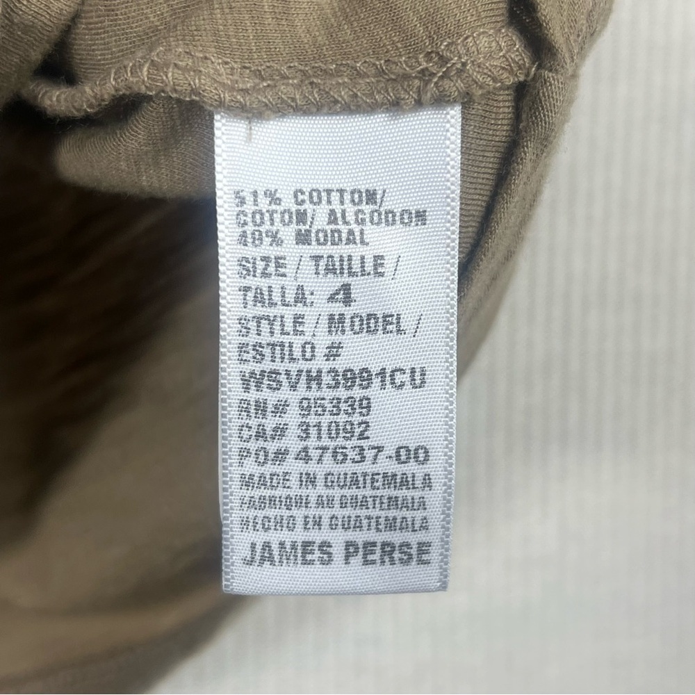 NWT James Perse Henley T-Shirt Size 4 (fits like 12 US) - Picture 6 of 11